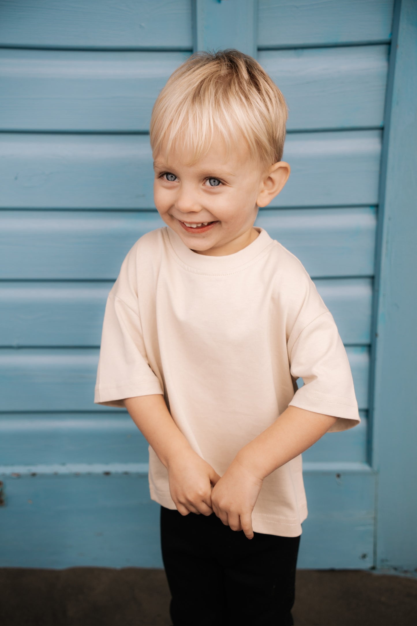 Beige Oversized Short Sleeve T-Shirt